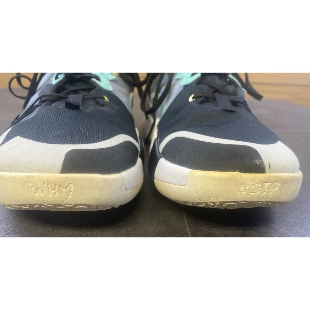 Jordan Men's Why Nots ZerO.2 SE Black/Wht/Grey/Turquois Basketball Shoe Size 11